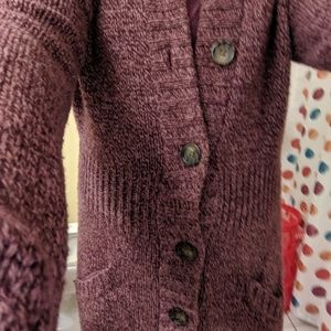 A formal sweater dress with matching cardigan